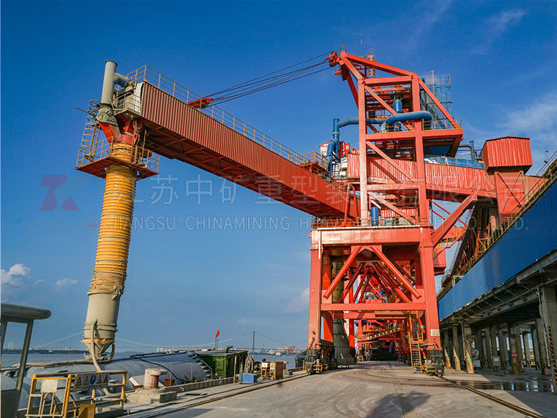 Linear track ship loder